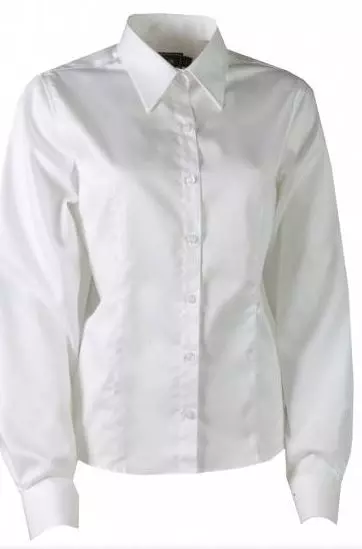 BASIC LADIES SHIRT/HVIT/XL