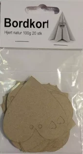 Hjerte natur 100g 20 stk