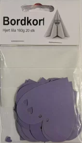 Hjert lilla 160g 20 stk