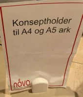 Bord-papirholder med klype.