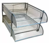 Brevkurv metall sølv 2 stk