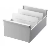 Helit Kartotektrau A5 for 1200 kort grå