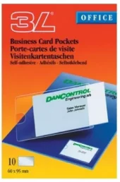 Selvklebende visittkortlomme 3L