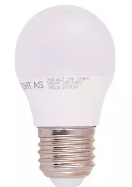 Krone LED E27 3W 250 Lumen (25 watt)
