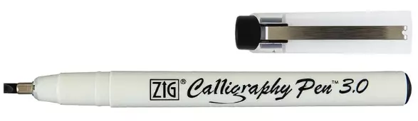 ZIG kalligrafipenn 3.0 mm sort