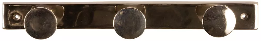 Knaggrekke 3 knagg sølv metall 42x5x5cm