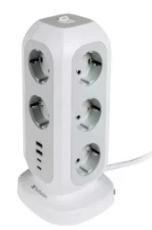 Verbatim Strømtårn EU 11xAC  2xUSB  2xType-C