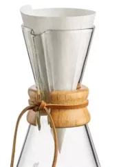 Chemex Bonded, Kjegle, Éngangskaffefilter, Papir, Hvit, 100 stykker