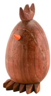 Hane av mørkt tre, stor