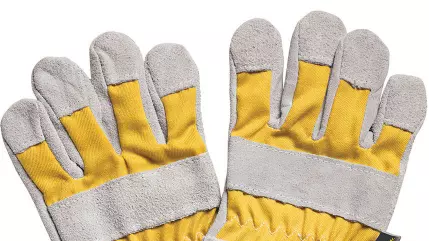 Arbeidshansker gul/grå kraftig