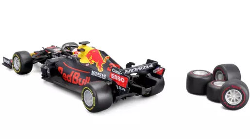 F1 Red Bull racing lekebil med dekkskifte (2021) Verstappen 1:24