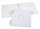 Scrapbok med spiral str. 30,5x30,5 cm, 250 g, hvit