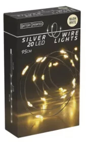 LED lyslenke 20 varmhvite lys 95cm