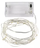 LED Lyskjede, sølv, L. 3,15 m,