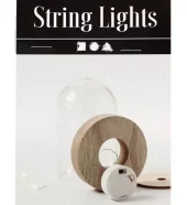 LED lyskjede, L. 27 cm, sølv, 1 stk