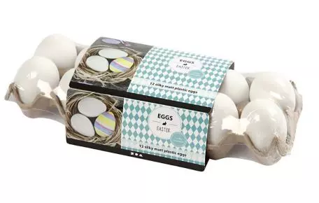 Egg, hvit, 12 stk.