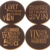 Brikke Tid for vin kork 9mm d:10cm 4 stk