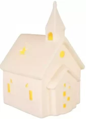 Kirke matt hvit LED 11,4x10,2x16,9cm