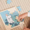 MOOMIN Puzzle Wooden Puzzle Fishing Blue 16pcs