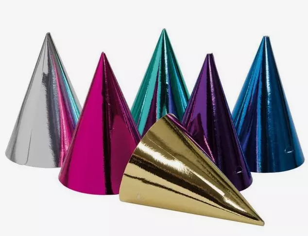 Partyhatt assortert (6)