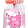 Babyflaske Honeycomb Centrepiece rosa "it`s a Girl"