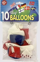 Ballong 10stk flagg