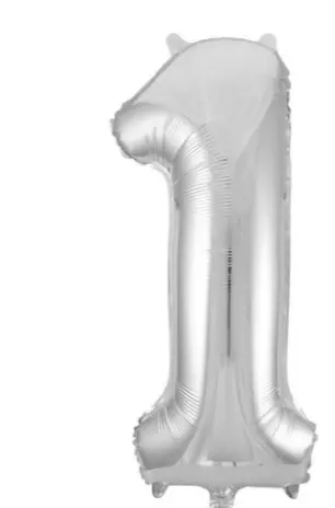 Ballong Joker folie 86cm tall 1 sølv