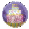 Folieballong rund Happy Birthday kake