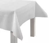 Duk av imitert stoff, hvit, B.125 cm, 10 m lengde