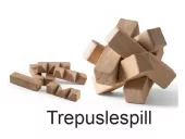 Trepuslespill Naturell Bambus