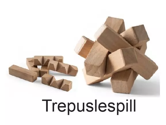 Trepuslespill Naturell Bambus
