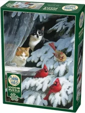 Puslespill Katter og fugler, Bird watchers Puzzle 1000 brikker