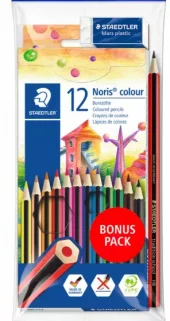 STAEDTLER Fargeblyanter Noris Upcycled Wood ass (12+1)