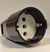 Skjøtestøpsel m/jord sort