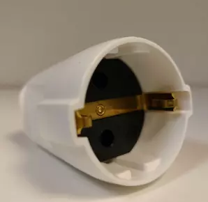 Skjøtestøpsel med jord, hvit