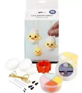 Søt påskefamilie, modellering, 1 sett