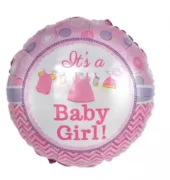 Folieballong rund it`s a baby girl