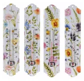 Termometer 29,5 cm metall blomst pr.stk