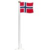Bordflagg 30cm med hvit sokkel i tre