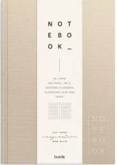 Skrivebok BURDE A5 linjer beige