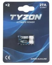 Tyzon 12 V 27A alkalisk batteri, 2-pk