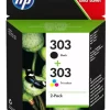 303 HP Tri-color/ Black Ink Combo
