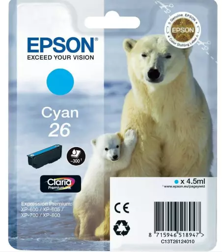 26 C Blekk Epson blå