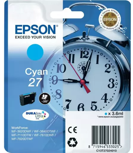 27 Blekk Epson blå T2702