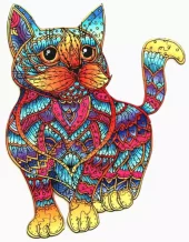 Puzzle Wooden colored Cat