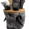 Snapsglass, 4 horn med holder