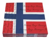Servietter, norsk flaggdesign