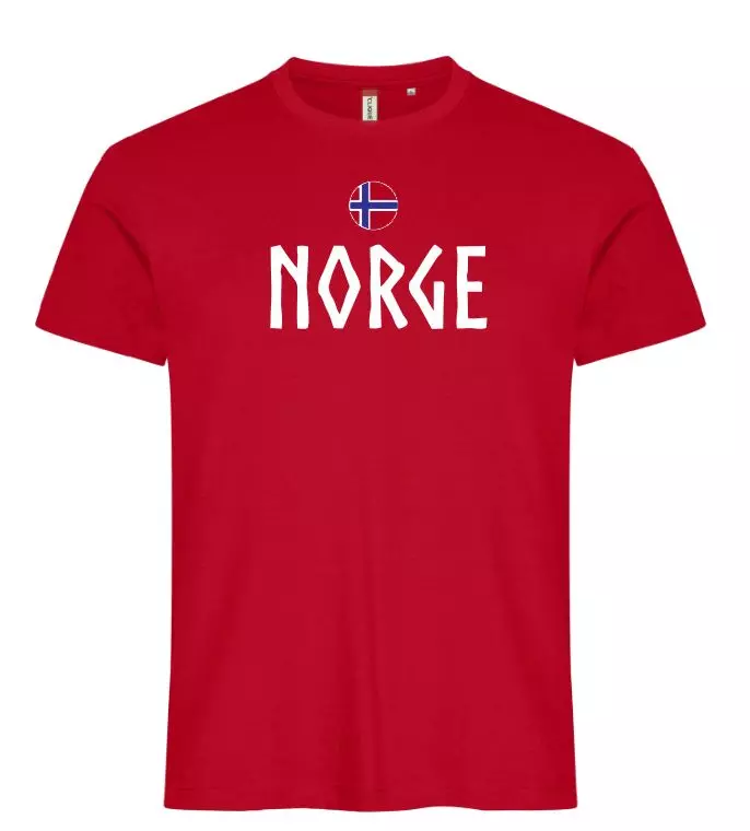 NORGE T-SKJORTE ANTILOPE RØD 3XL