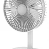 Rechargeable Desk Fan 3000 mAh LED hvit