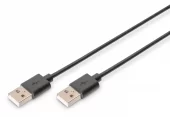 USB-kabel, USB (hann) til USB (hann), USB 2.0, 1 m,  DIGITUS